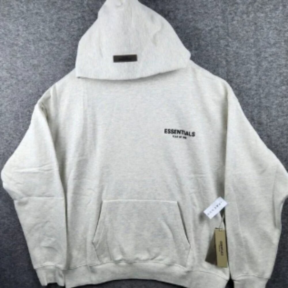Essentials Fear of God PacSun Hoodie Light Oatmeal Pullover Sweatshirt Mens